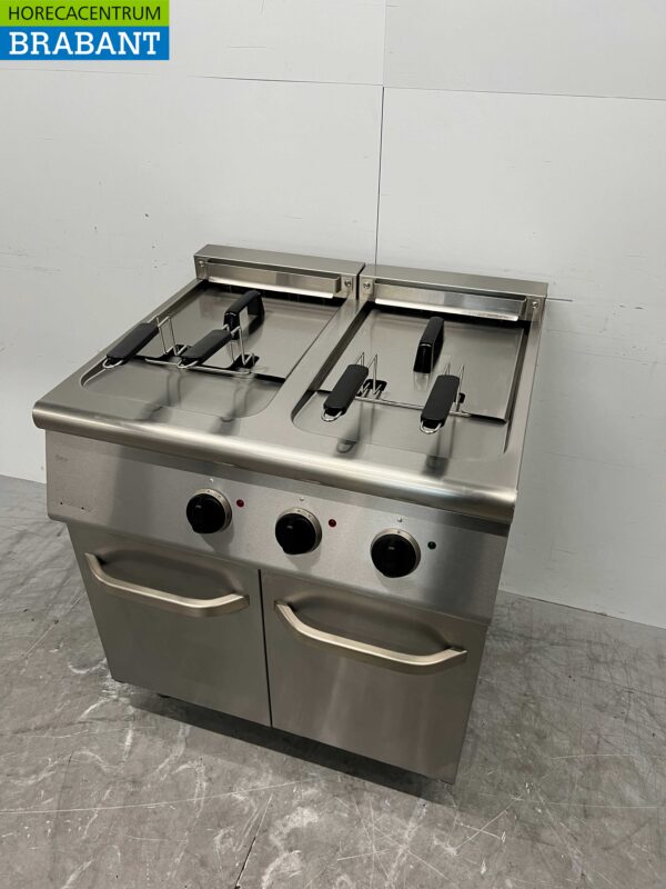 Friteuse double Combisteel en acier inoxydable 2 x 18 litres 400V Horeca – Image 3