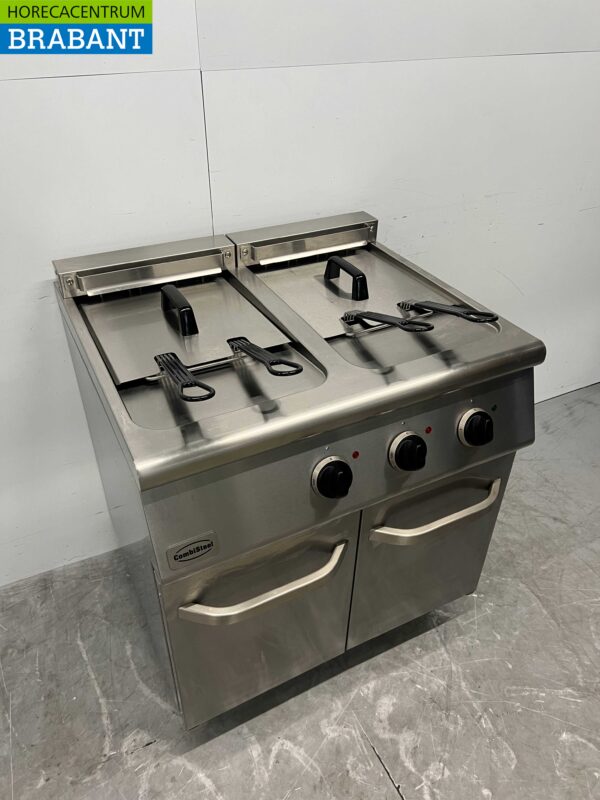 Friteuse double Combisteel en acier inoxydable 2 x 18 litres 400V Horeca – Image 2