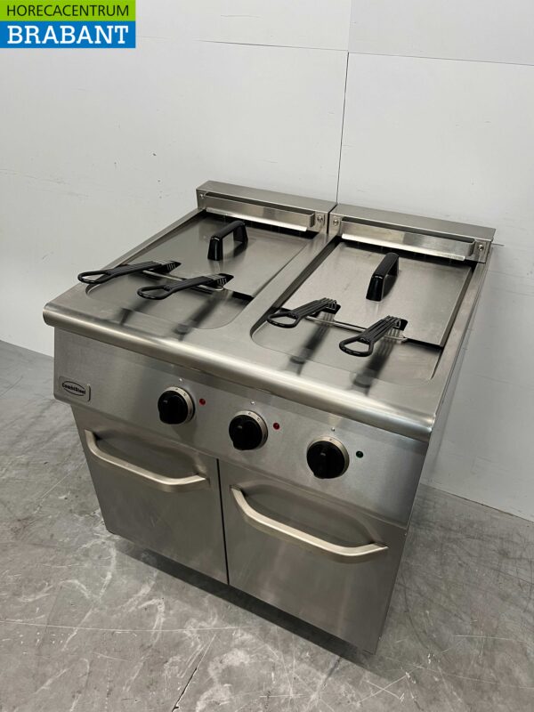 Friteuse double Combisteel en acier inoxydable 2 x 18 litres 400V Horeca – Image 3