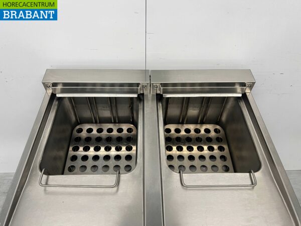 Friteuse double Combisteel en acier inoxydable 2 x 18 litres 400V Horeca – Image 5