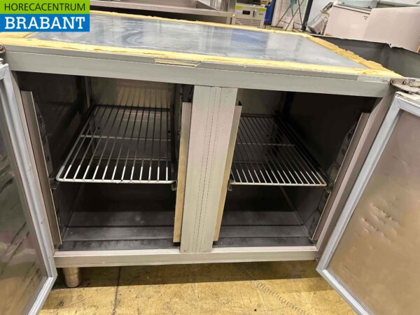 Etabli réfrigéré Afinox en acier inoxydable 2 portes 134 cm 230V Horeca – Image 3