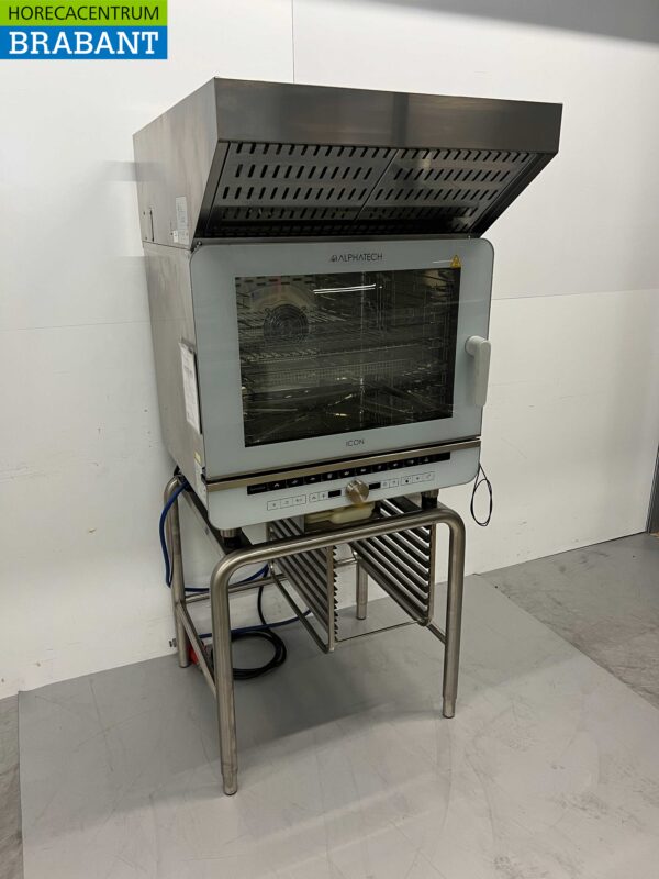 RVS Lainox ICEM051 Combisteamer Steamer 5 x 1/1 GN avec hotte aspirante et support 400V Horeca – Image 3