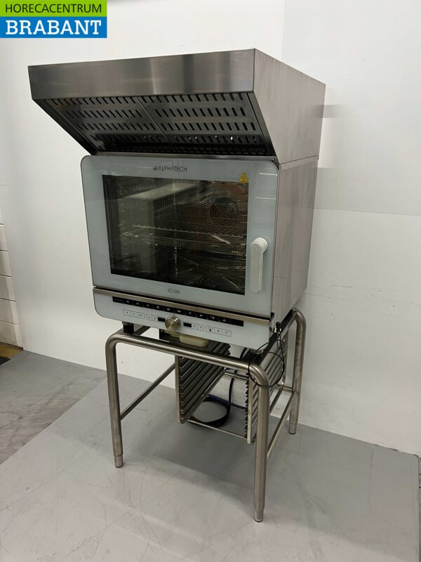 RVS Lainox ICEM051 Combisteamer Steamer 5 x 1/1 GN avec hotte aspirante et support 400V Horeca – Image 2