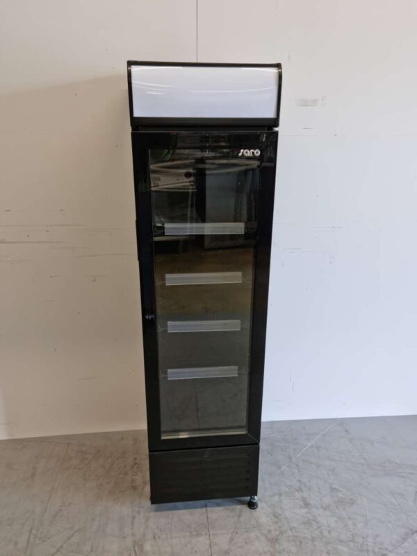 Saro Réfrigérateur à porte vitrée Réfrigérateur à boissons Étroit 107 litres 230V Horeca