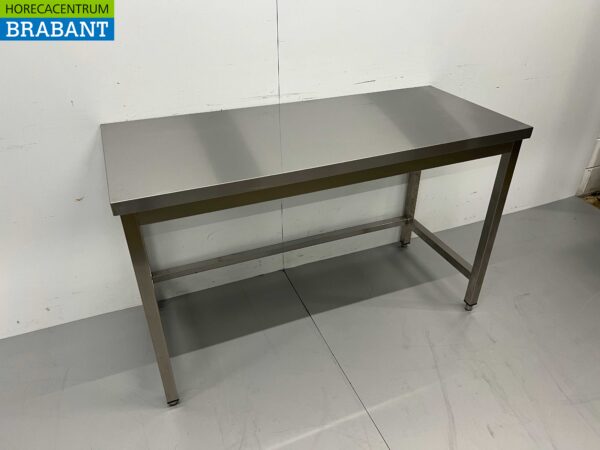 Table de travail en acier inoxydable Premium-line 140 x 60 x 85 cm Restauration – Image 2