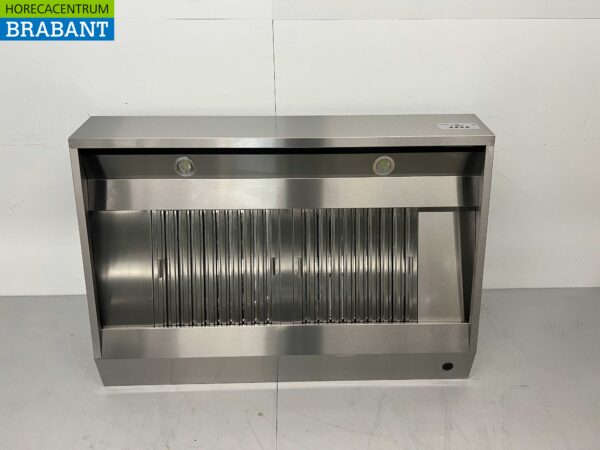 Hotte aspirante en acier inoxydable Premium-line Moteur 1500 kuub Modèle incliné 150 cm 230V Horeca