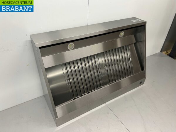 Hotte aspirante en acier inoxydable Premium-line Moteur 1500 kuub Modèle incliné 150 cm 230V Horeca – Image 2