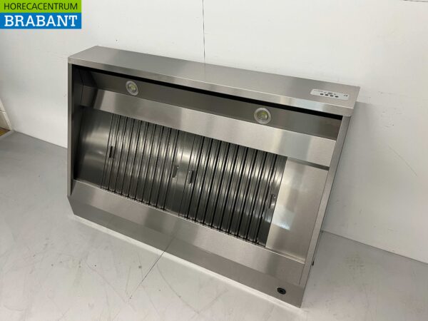 Hotte aspirante en acier inoxydable Premium-line Moteur 1500 kuub Modèle incliné 150 cm 230V Horeca – Image 3