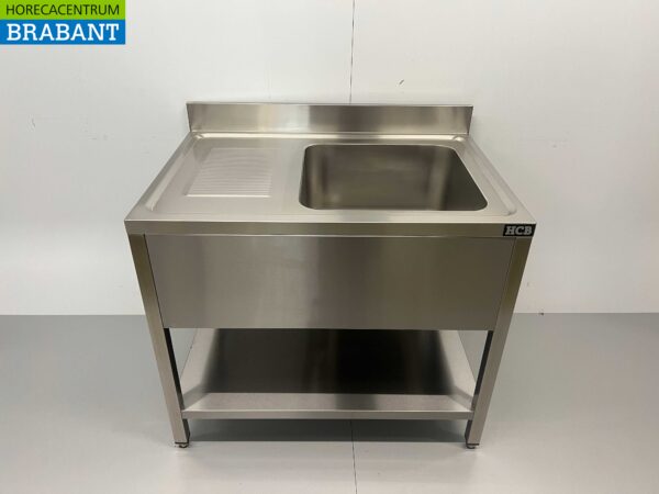 Evier en acier inoxydable Evier Modèle soudé Premium-line 100 cm Horeca