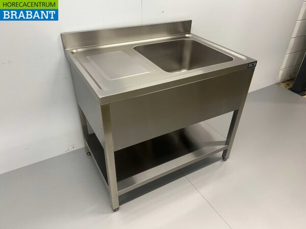 Evier en acier inoxydable Evier Modèle soudé Premium-line 100 cm Horeca – Image 3