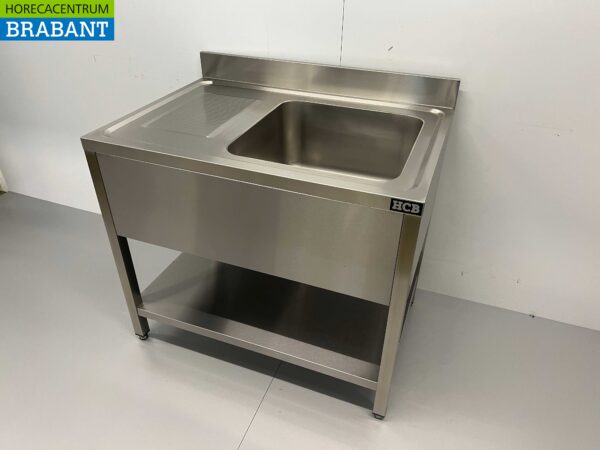 Evier en acier inoxydable Evier Modèle soudé Premium-line 100 cm Horeca – Image 2