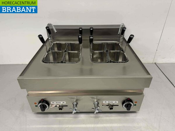 Cuiseur de pâtes en acier inoxydable 8 paniers 2 x 12 litres 650 Series 400V Horeca