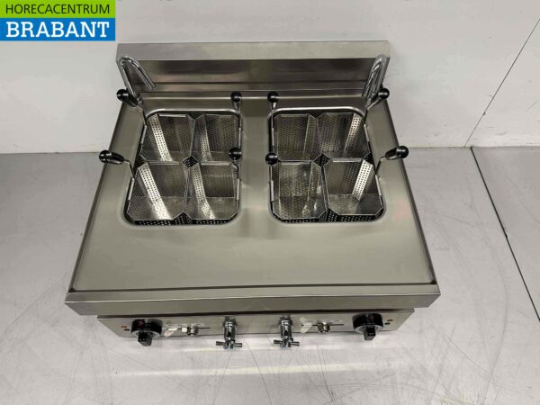 Cuiseur de pâtes en acier inoxydable 8 paniers 2 x 12 litres 650 Series 400V Horeca – Image 2