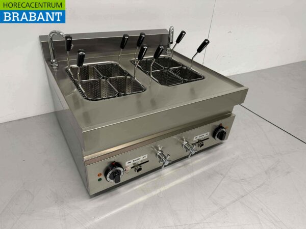 Cuiseur de pâtes en acier inoxydable 8 paniers 2 x 12 litres 650 Series 400V Horeca – Image 3