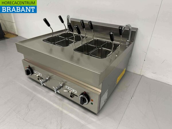 Cuiseur de pâtes en acier inoxydable 8 paniers 2 x 12 litres 650 Series 400V Horeca – Image 4