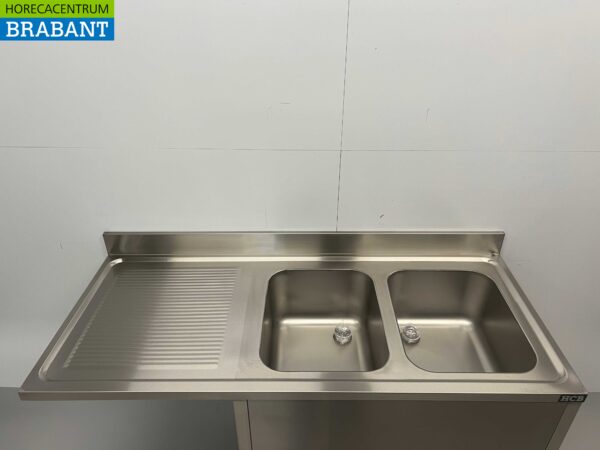 Évier en acier inoxydable double évier Premium-line 160 cm Horeca – Image 4