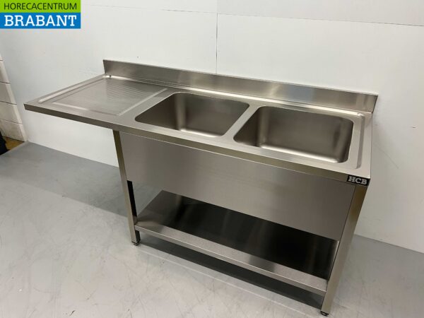Evier en acier inoxydable double évier Premium-line 180 cm Horeca – Image 2