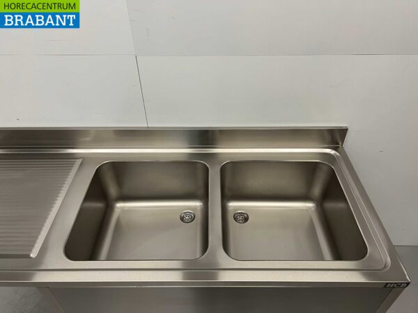 Evier en acier inoxydable double évier Premium-line 180 cm Horeca – Image 4