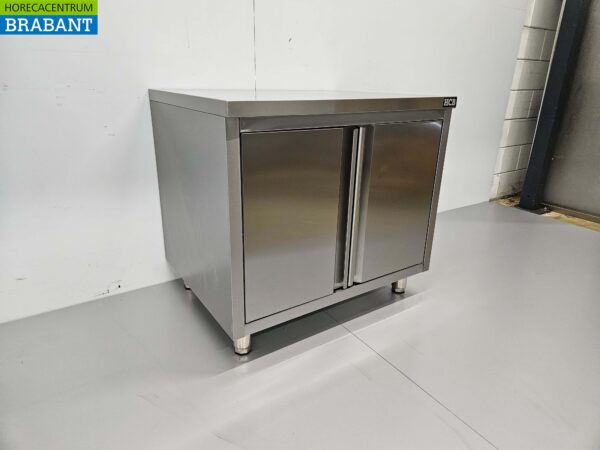 Armoire de travail en acier inoxydable 2 portes Premium-line 90 cm Catering – Image 3