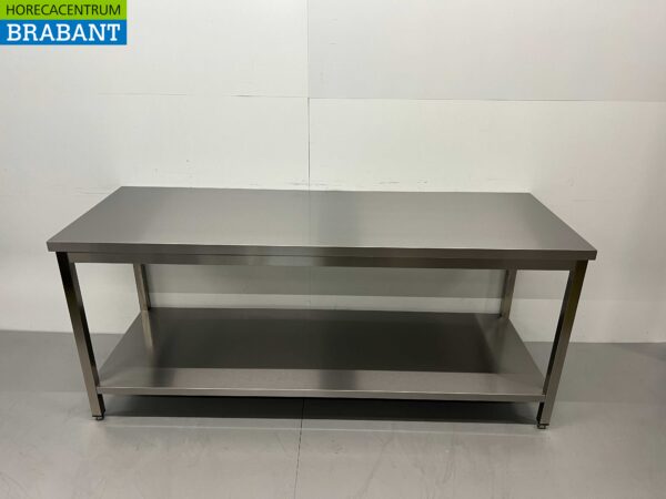 Table de travail en acier inoxydable Premium-line 200 x 70 x 85 cm Restauration