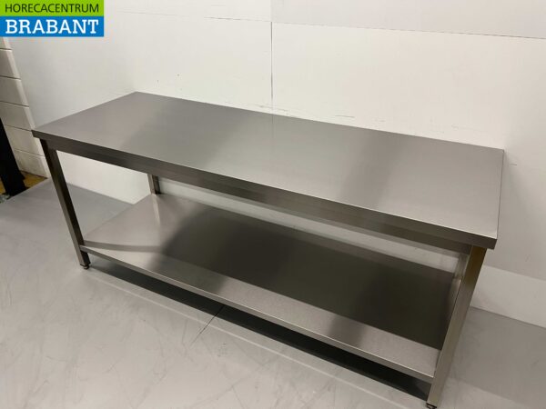 Table de travail en acier inoxydable Premium-line 200 x 70 x 85 cm Restauration – Image 3