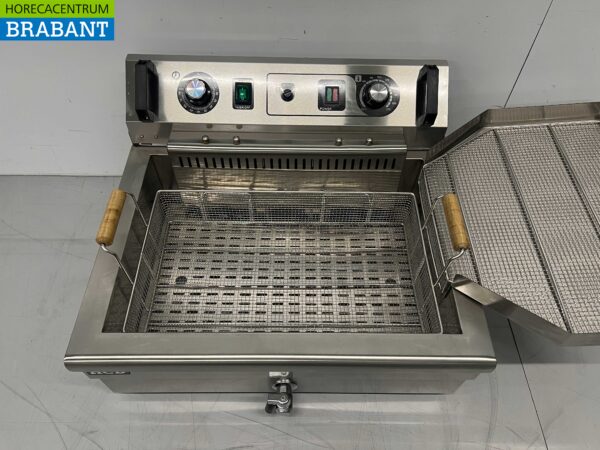 Acier inoxydable Friteuse de poisson Friteuse Oilball Friteuse 20 litres 400V Horeca – Image 4