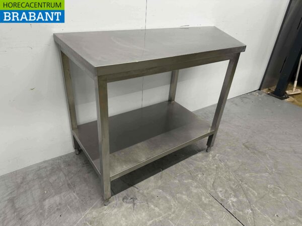 Table de travail en acier inoxydable 140/100 x 60 x 90 cm Horeca – Image 3