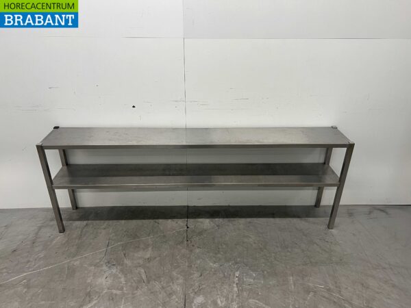 Pont d'étagère double en acier inoxydable 200 x 30 x 70 cm Restauration