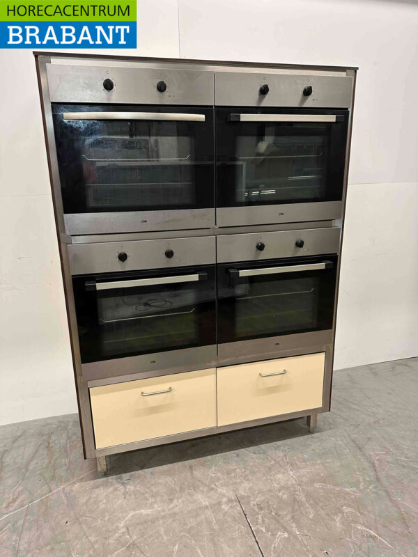 Armoire murale Trespa en acier inoxydable avec 4 fours à convection à air chaud Four à pâtisserie 230V Restauration