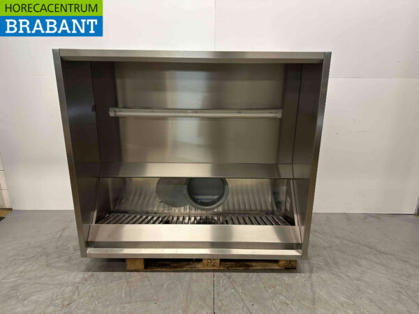 Hotte aspirante en acier inoxydable avec filtres à lamelles 155 x 135 cm Modèle de boîte Horeca
