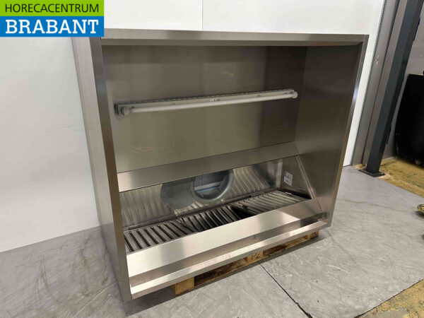 Hotte aspirante en acier inoxydable avec filtres à lamelles 155 x 135 cm Modèle de boîte Horeca – Image 3