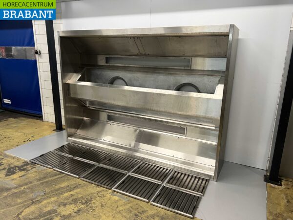 Hotte aspirante à induction Nu-air en acier inoxydable avec filtres à lamelles 280 x 200 cm Modèle de boîte Horeca – Image 3