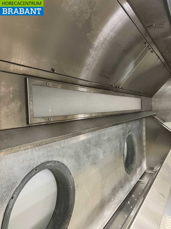 Hotte aspirante à induction Nu-air en acier inoxydable avec filtres à lamelles 280 x 200 cm Modèle de boîte Horeca – Image 4