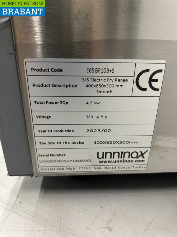Plaque de cuisson en acier inoxydable Plaque de cuisson 650 Série 400V Horeca – Image 4