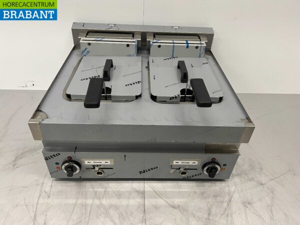 Friteuse double en acier inoxydable 2 x 10 litres 400V Horeca