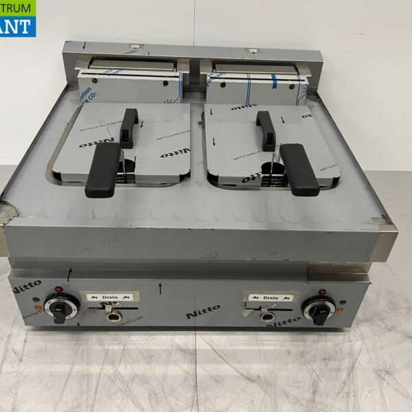 Friteuse double en acier inoxydable 2 x 10 litres 400V Horeca