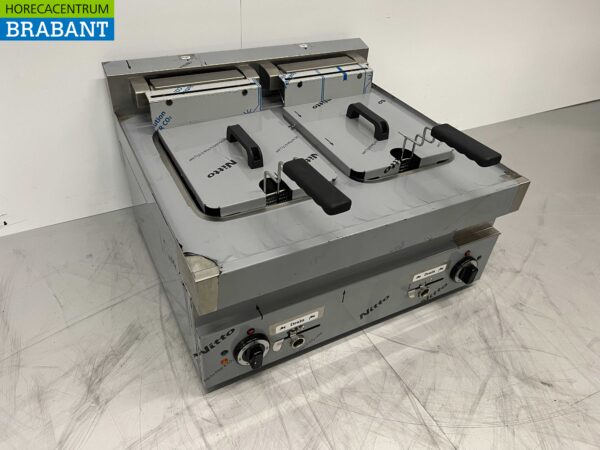 Friteuse double en acier inoxydable 2 x 10 litres 400V Horeca – Image 2