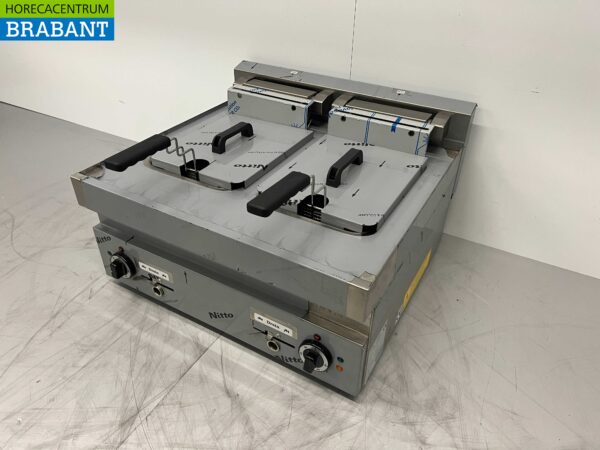 Friteuse double en acier inoxydable 2 x 10 litres 400V Horeca – Image 3