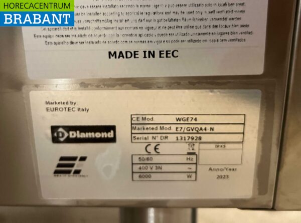 Gril à vapeur Diamond en acier inoxydable Vapogrill 40 cm 400V Restauration – Image 6