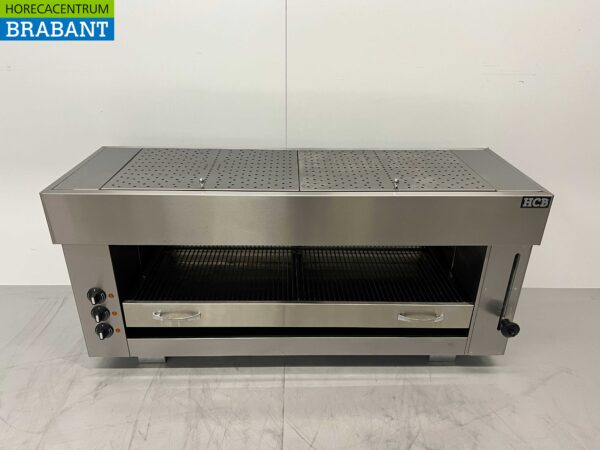 Gril Pitagrill Salamander en acier inoxydable 3 brûleurs 129 cm 400V Horeca