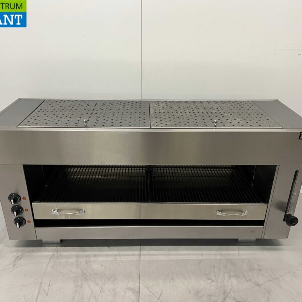 Gril Pitagrill Salamander en acier inoxydable 3 brûleurs 129 cm 400V Horeca