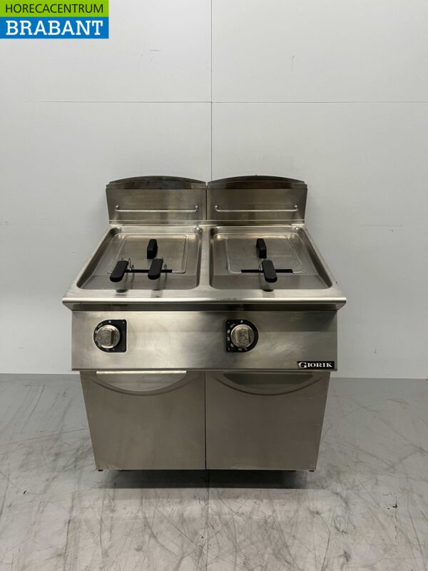 Friteuse double Giorik en acier inoxydable 2 x 13 litres 23 kW GAZ Restauration