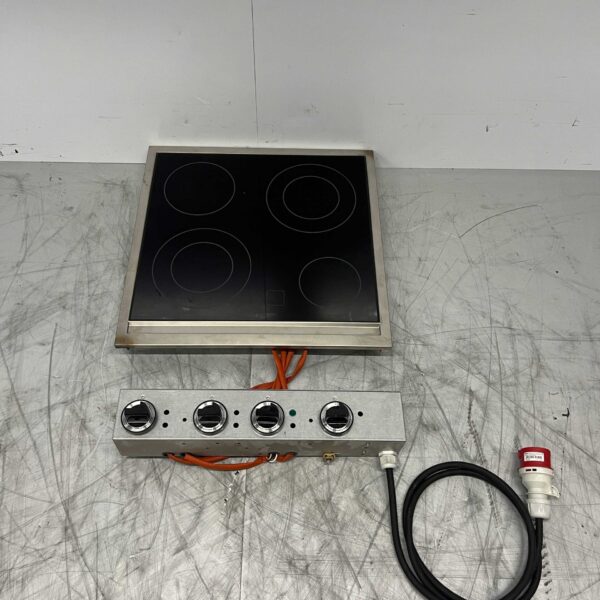 Mareno inox 4 brûleurs Drop-in Cuisinière céramique 60 cm 400V Horeca