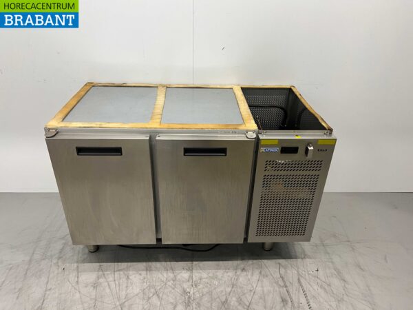 Etabli réfrigéré Afinox en acier inoxydable 2 portes 125.5 cm Bj. 2021 230V Horeca