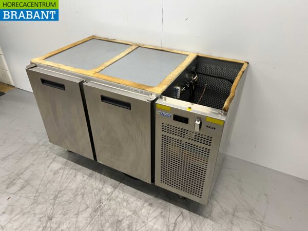 Etabli réfrigéré Afinox en acier inoxydable 2 portes 125.5 cm Bj. 2021 230V Horeca – Image 3
