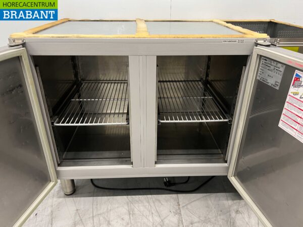 Etabli réfrigéré Afinox en acier inoxydable 2 portes 125.5 cm Bj. 2021 230V Horeca – Image 4