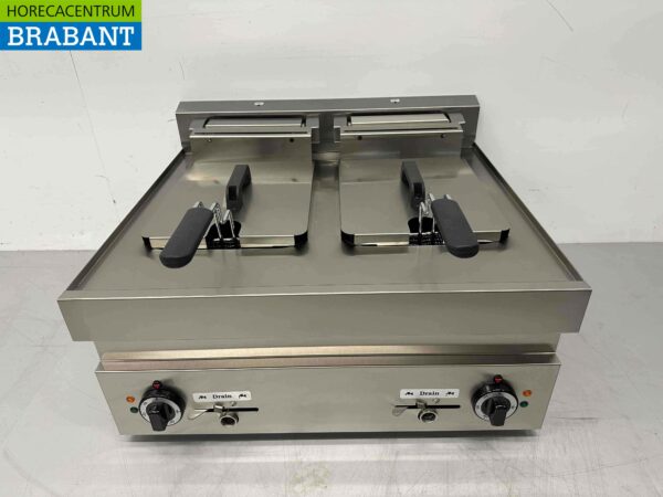 Friteuse double en acier inoxydable Friteuse 2 x 10 litres Premium-line 400V Horeca