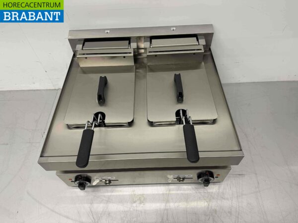 Friteuse double en acier inoxydable Friteuse 2 x 10 litres Premium-line 400V Horeca – Image 2
