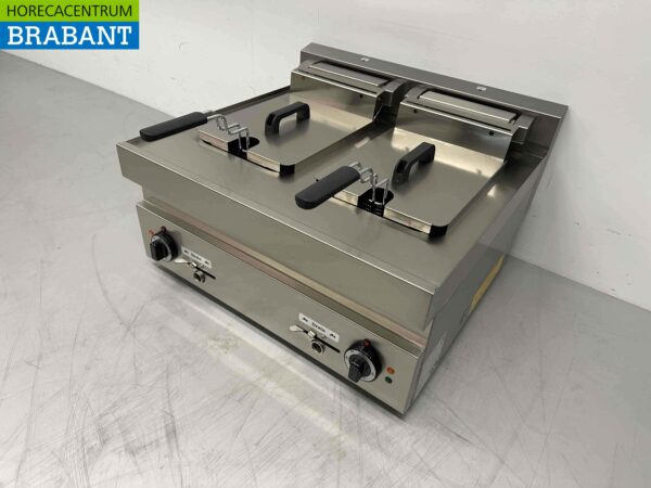 Friteuse double en acier inoxydable Friteuse 2 x 10 litres Premium-line 400V Horeca – Image 4