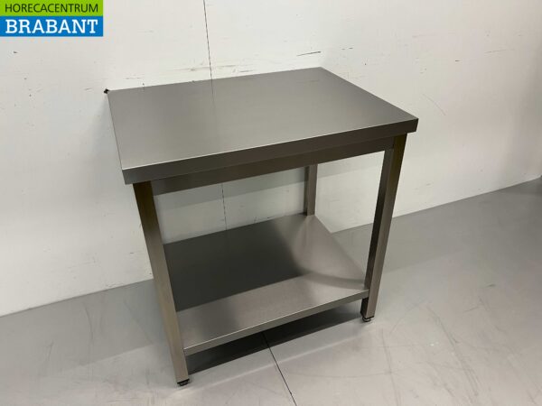 Table de travail en acier inoxydable Premium-line 80 x 60 x 85 cm Restauration – Image 2